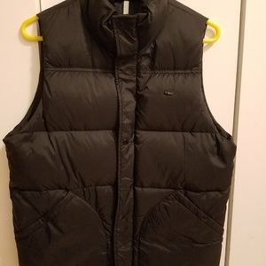 Lacoste Men's Black Puffer Vest - Size 48 (Small)